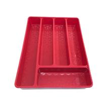 Organizador De Gaveta Porta Talheres Utensílios Uz Vermelho