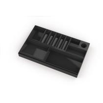 Organizador De Gaveta Preto Com Divisoes Waleu