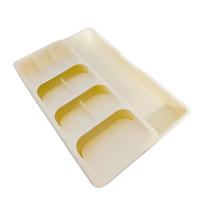 Organizador De Gaveta Talheres Cozinha Garfo Colher Off White