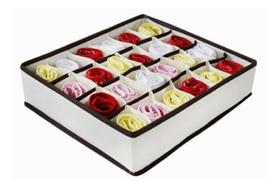 Organizador De Gavetas Com 24 Divisórias Peças Íntimas Calcinhas Meias Dobrável