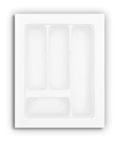 Organizador de gavetas com 4 divisor de talheres - branco