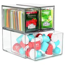 Organizador de gavetas com suporte para cápsulas de café LANLISA Acrylic x3 Clear Organizador de gavetas com suporte para cápsulas de café LANLISA Acrylic x3 Clear