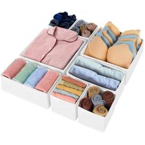Organizador de gavetas Criusia Clothes, pacote com 8 roupas íntimas brancas