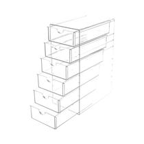 Organizador De Gavetas De Acrílico Transparente Com 4/5 Camadas, Caixa De Armazenamento Para Mesa,