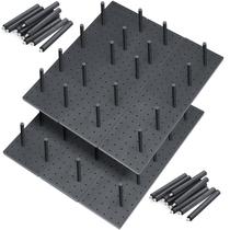 Organizador de gavetas de madeira Pegboard Kigley, 6 unidades com 48 pinos Organizador de gavetas de madeira Pegboard Kigley, 6 unidades com 48 pinos