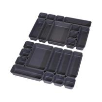 Organizador De Gavetas De Plástico Interligáveis 32PCS, Divisores De Bandeja Rasa Para Armazenamento