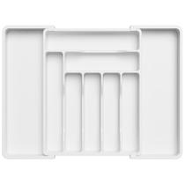 Organizador de gavetas de talheres Lifewit expansível branco grande Organizador de gavetas de talheres Lifewit expansível branco grande