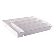 Organizador de gavetas e talheres modular com 5 divisórias Plasutil ref.9728