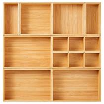 Organizador de gavetas Fabsome Bamboo Wood, conjunto de 9 para cozinha Organizador de gavetas Fabsome Bamboo Wood, conjunto de 9 para cozinha