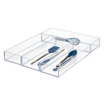 Organizador de gavetas iDesign Clarity para talheres, conjunto de 4