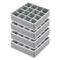 Organizador de gavetas Joyoldelf de 16 células para meias e roupas íntimas, pacote com 4 Organizador de gavetas Joyoldelf de 16 células para meias e roupas íntimas, pacote com 4