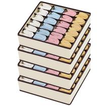 Organizador de gavetas Joyoldelf de 24 células para meias e roupas íntimas, pacote com 4 Organizador de gavetas Joyoldelf de 24 células para meias e roupas íntimas, pacote com 4