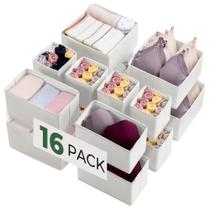 Organizador de gavetas Kootek Clothes dobrável, pacote com 16 e 3 tamanhos Organizador de gavetas Kootek Clothes dobrável, pacote com 16 e 3 tamanhos