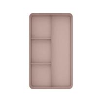 Organizador De Gavetas Logic 4 Secoes Rosa Quartz Fechado
