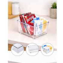 Organizador de Gavetas Multiuso Acrílico Empilhável P 11,5X8, 5X6Cm Geladeira, Armário