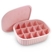 Organizador de Gavetas Objetos Diversos 15 Divisórias Rosa