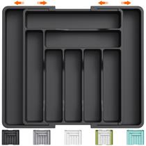 Organizador de gavetas para talheres Lifewit expansível preto Organizador de gavetas para talheres Lifewit expansível preto
