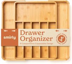 Organizador de gavetas SMIRLY Bamboo ajustável