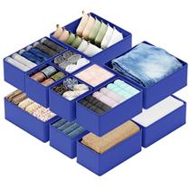 Organizador de gavetas SpaceAid para roupas, pacote com 12 (azul)