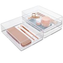 Organizador de gavetas StorI SimpleSort Conjunto de gavetas transparentes de 3 peças