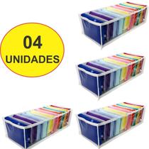 Organizador De Gavetas tamanho "P" ideal para calcinhas, Meias, Cuecas Transp. - Kit 4 Unidades / Organizador de Guarda