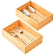 Organizador de gavetas Umilife Bamboo Extra High para talheres