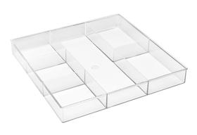 Organizador de Gavetas Whitmor 6 Seções Resina Transparente 30x30x4 cm Organizador de Gavetas Whitmor 6 Seções Resina Transparente 30x30x4 cm