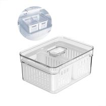 Organizador De Geladeira 2,2 Litros C/ 2 Cestos Clear Fresh Ou