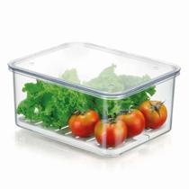 Organizador De Geladeira 2,7L Com Tampa Escorredor Legumes Frutas