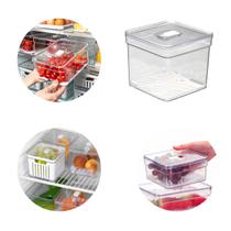 Organizador de Geladeira 2,8 Litros Pote Tampa Alimentos Frutas Verduras Vegetais Hermético Tela Organizador de Geladeira 2,8 Litros Pote Tampa Alimentos Frutas Verduras Vegetais Hermético Tela