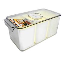 Organizador de Geladeira 3 Compartimentos c/ Tampa Casita