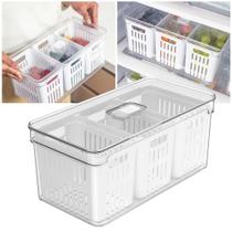Organizador de Geladeira 5L com 3 Cestos Clear Fresh Ou