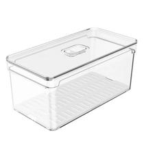 Organizador De Geladeira 5L Com Tampa Escorredor Legumes Frutas Verduras Acrílico Clear OU Organizador De Geladeira 5L Com Tampa Escorredor Legumes Frutas Verduras Acrílico Clear OU