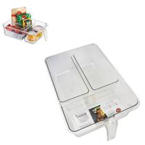 Organizador De Geladeira Caixa Cesto Organizador De Armário Com Alça Grande - CLINK