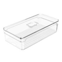 Organizador De Geladeira Clear Fresh 2,8L OU Com Bandeja Escorredor Legumes Frutas Verduras Incolor Organizador De Geladeira Clear Fresh 2,8L OU Com Bandeja Escorredor Legumes Frutas Verduras Incolor