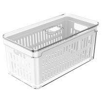 Organizador de Geladeira Clear Fresh OU com Escorredor Interno 5 Litros Organizador de Geladeira Clear Fresh OU com Escorredor Interno 5 Litros