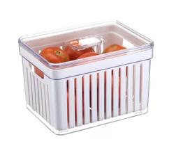 Organizador de Geladeira Com Cesto Conservador de Alimento 3,8L