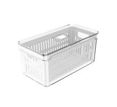 Organizador De Geladeira Com Escorredor Interno 5L Caixa Ou