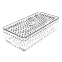 Organizador de Geladeira com Grade 2,8L Transparente Médio Frutas Legumes Crippa Organizador de Geladeira com Grade 2,8L Transparente Médio Frutas Legumes Crippa