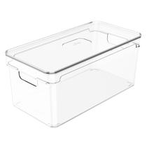 Organizador de Geladeira e Despensa 30x15x13cm com Tampa Acrílico - OU