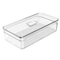 Organizador De Geladeira Em Acrílico Com Tampa 2,8 Litros Clear Fresh OU Organizador De Geladeira Em Acrílico Com Tampa 2,8 Litros Clear Fresh OU