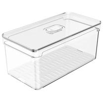 Organizador de Geladeira em Acrílico com Tampa 5 Litros Clear Fresh OU Organizador de Geladeira em Acrílico com Tampa 5 Litros Clear Fresh OU