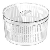 Organizador de Geladeira em Acrílico Redondo com Cesto e Tampa 5,5 Litros Clear Fresh OU