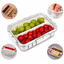 Organizador De Geladeira Grande Com 2 Divisórias B-max