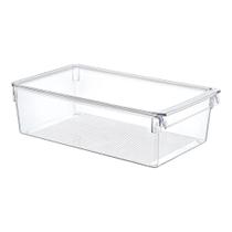 Organizador de Geladeira Multiuso Alto com Tampa Tamanho G (36x20x10cm) - Mood Organizador de Geladeira Multiuso Alto com Tampa Tamanho G (36x20x10cm) - Mood