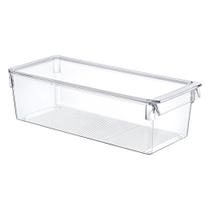 Organizador de Geladeira Multiuso Alto com Tampa Tamanho M (36x15x10cm) - Mood - Desembrulha
