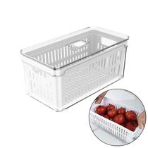 Organizador De Geladeira OU Salada Frutas e Verduras Cesto Escorredor Clear Fresh 5L