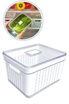 Organizador de geladeira plastutti elegance alto ret. com cesta 3,8l