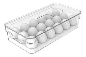 Organizador De Geladeira Porta 18 Ovos Com Tampa Ou Compacto