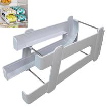 Organizador de Geladeira Porta Lata Despensa Armario Prateleira Bebida Suco Refrigerante Armazenamento Resistente